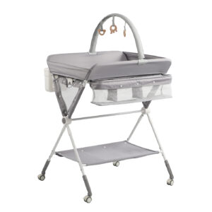 Folding Diaper Changing Table – Grey Shower Bear